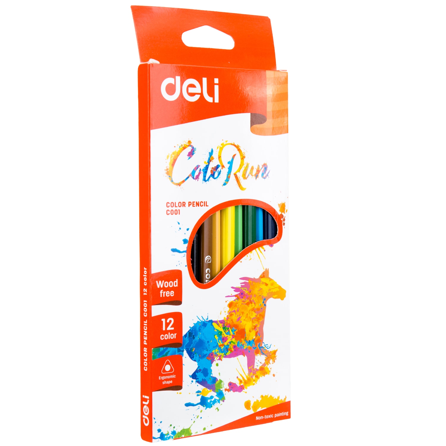  Bút chì màu hình tam giác Deli, 12 màu/18 màu/24 màu - EC00100/EC00110/EC00120