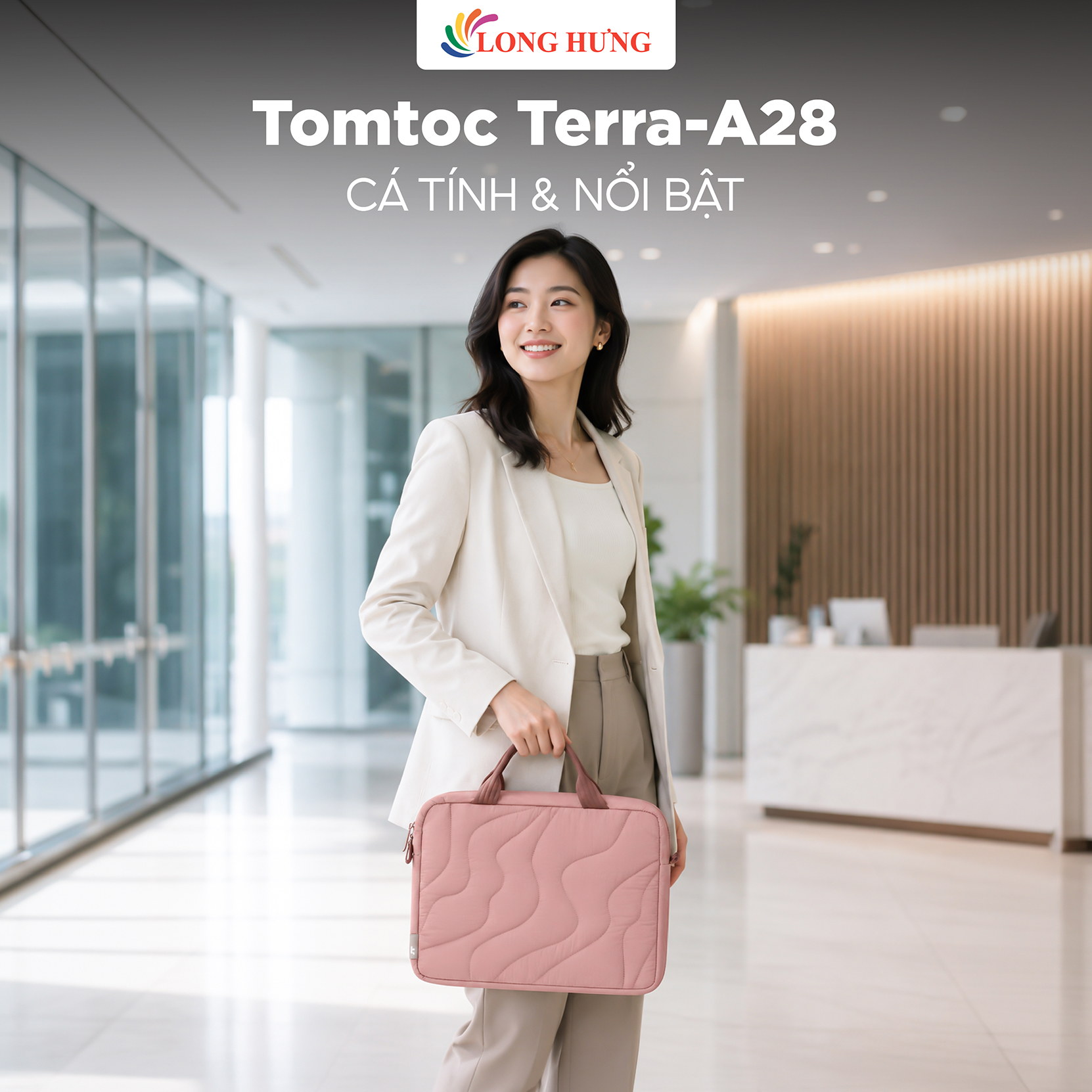 Túi xách chống sốc Tomtoc Terra-A28 Puffy Laptop Carrying Bag 15/16 inch Macbook A28F2 - Hàng chính hãng
