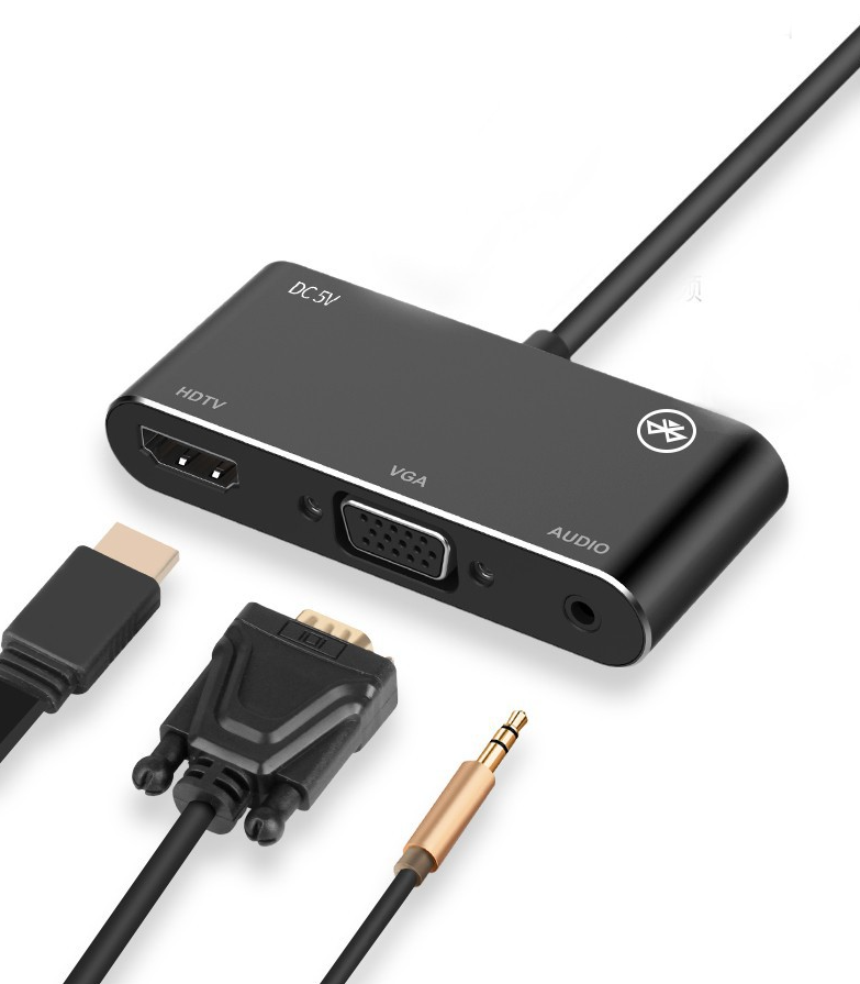 Cáp chuyển tín hiệu điện thoại Laining Type-C Bluetooth sang VGA HDMI máy chiếu 2K