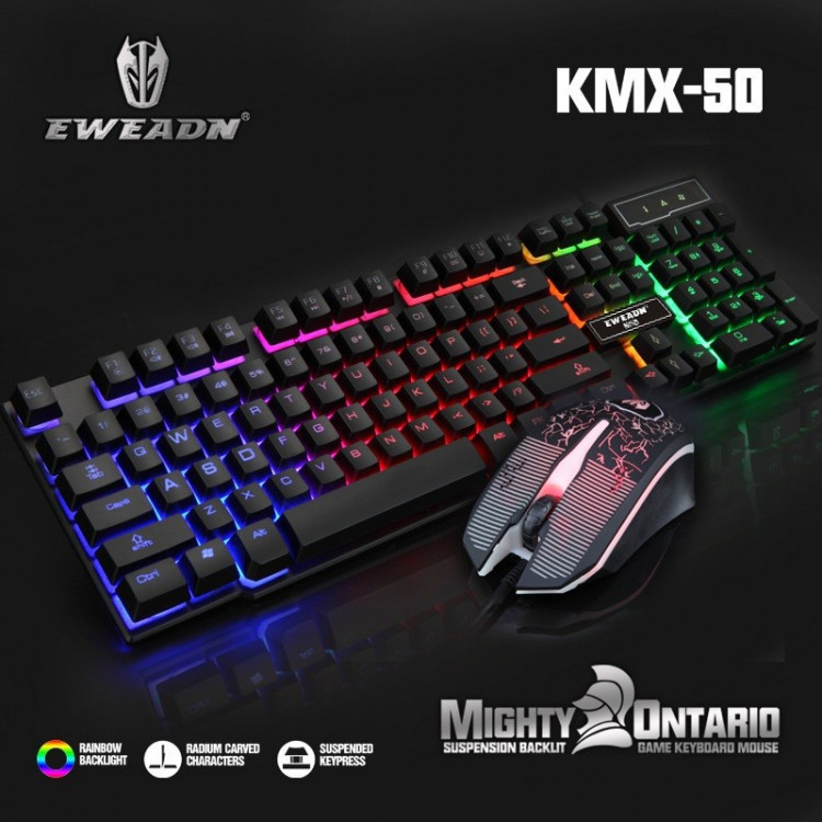 Bàn phím giả cơ kèm chuột KMX50 Gaming mouse PF170 4