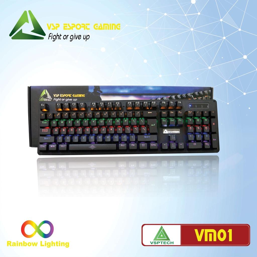 Phím Cơ Chuyên Game VM01 Full LED chống nước - JL - Hàng Chính hãng