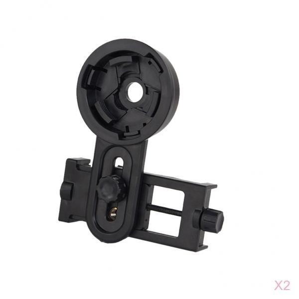 2 Pieces Universal Camera Adapter Smartphone Capturer Holder Mount Barcket for Binoculars Monocular Scopes Telescopes 26.4-46.4mm