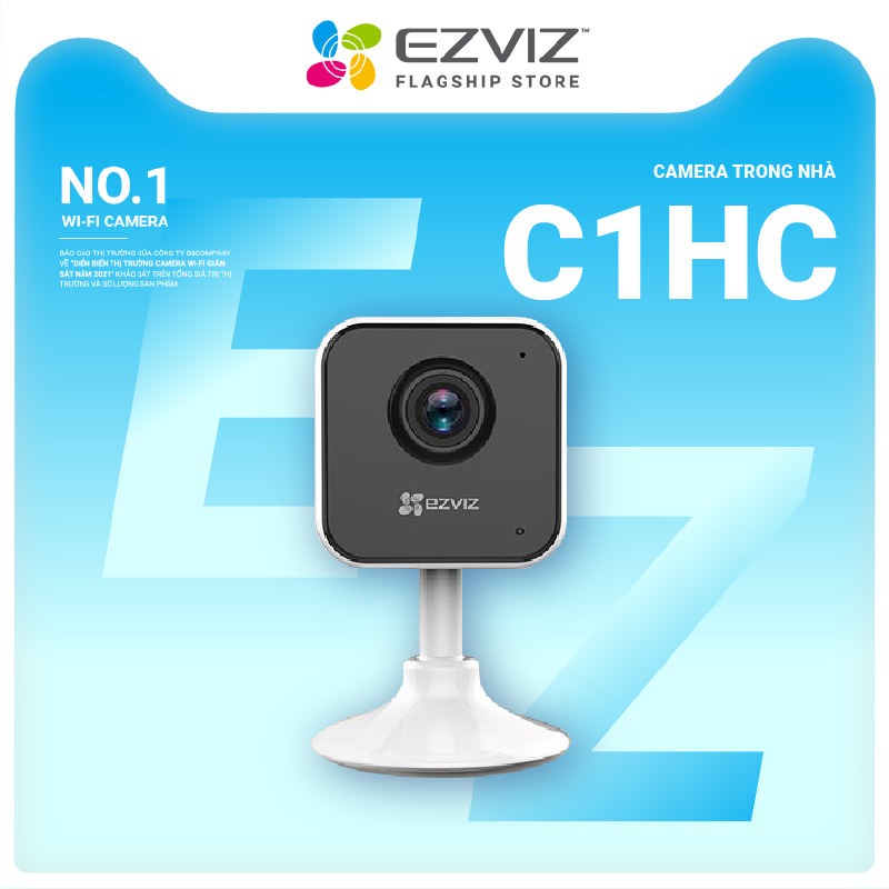 Camera Wi-fi EZVIZ C1HC Trong Nhà, FHD 1080P, Góc Rộng Cố Định, Đàm Thoại Hai Chiều, Nén Video H265 - Hàng Chính Hãng