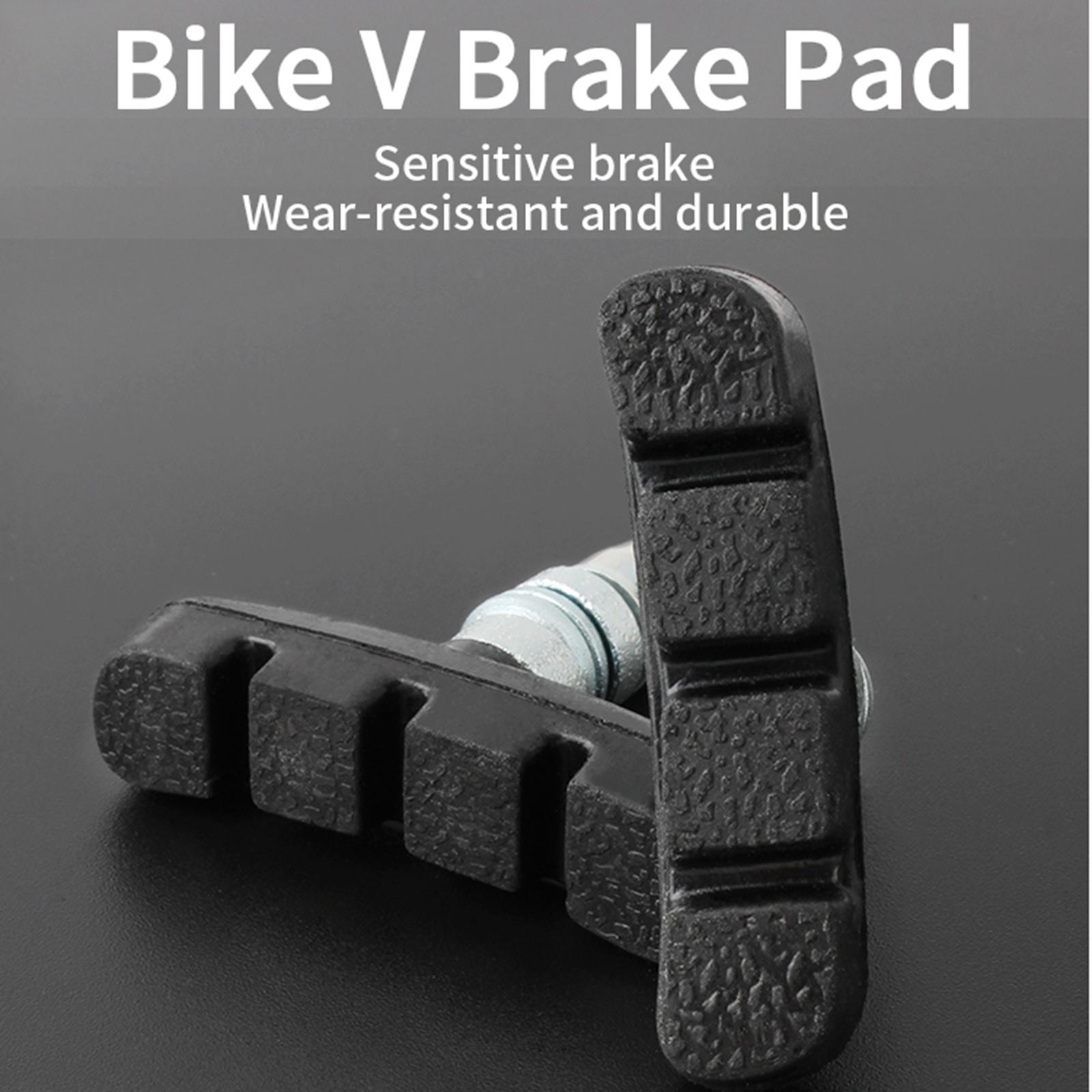 Bike V Brake Pad Replacement V-Brake Blocks Brakes Caliper Rubber Shoes Pads