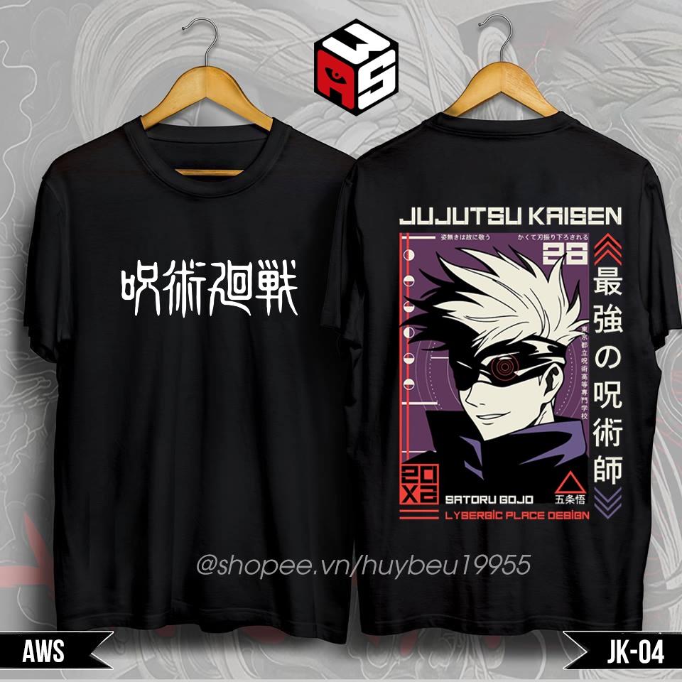 Áo thun Jujutsu Kaisen, áo phông unisex Gojo Satoru, Sakuna, Yuji, Megumi, Nobara cotton thoáng mát