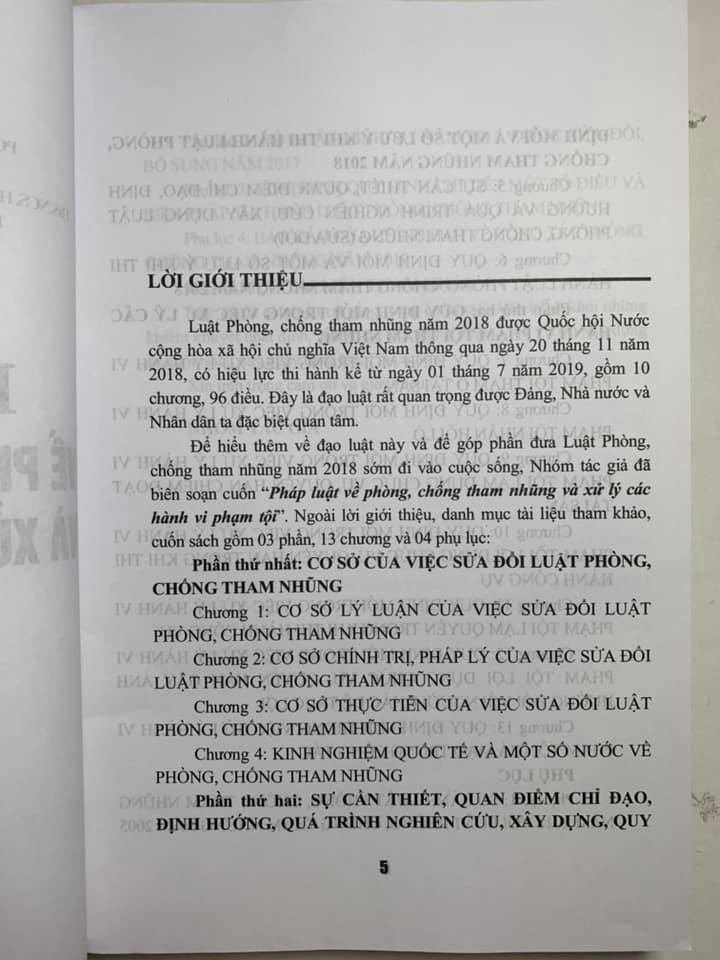 Pháp Luật về phòng, chống tham nhũng và xử lý các hành vi phạm tội