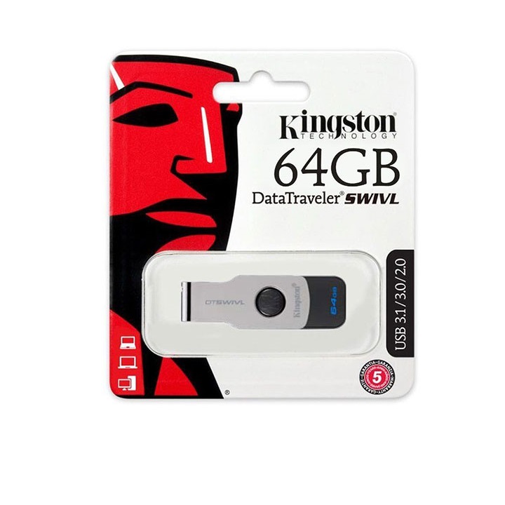 USB Kingston DT SWIVL 64Gb - Hàng chính hãng