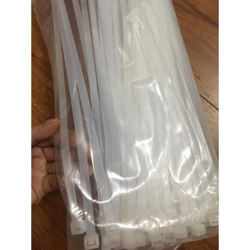 Túi 100 sợi dây rút nhựa, dây thít, Lạt nhựa 30cm bản to dày