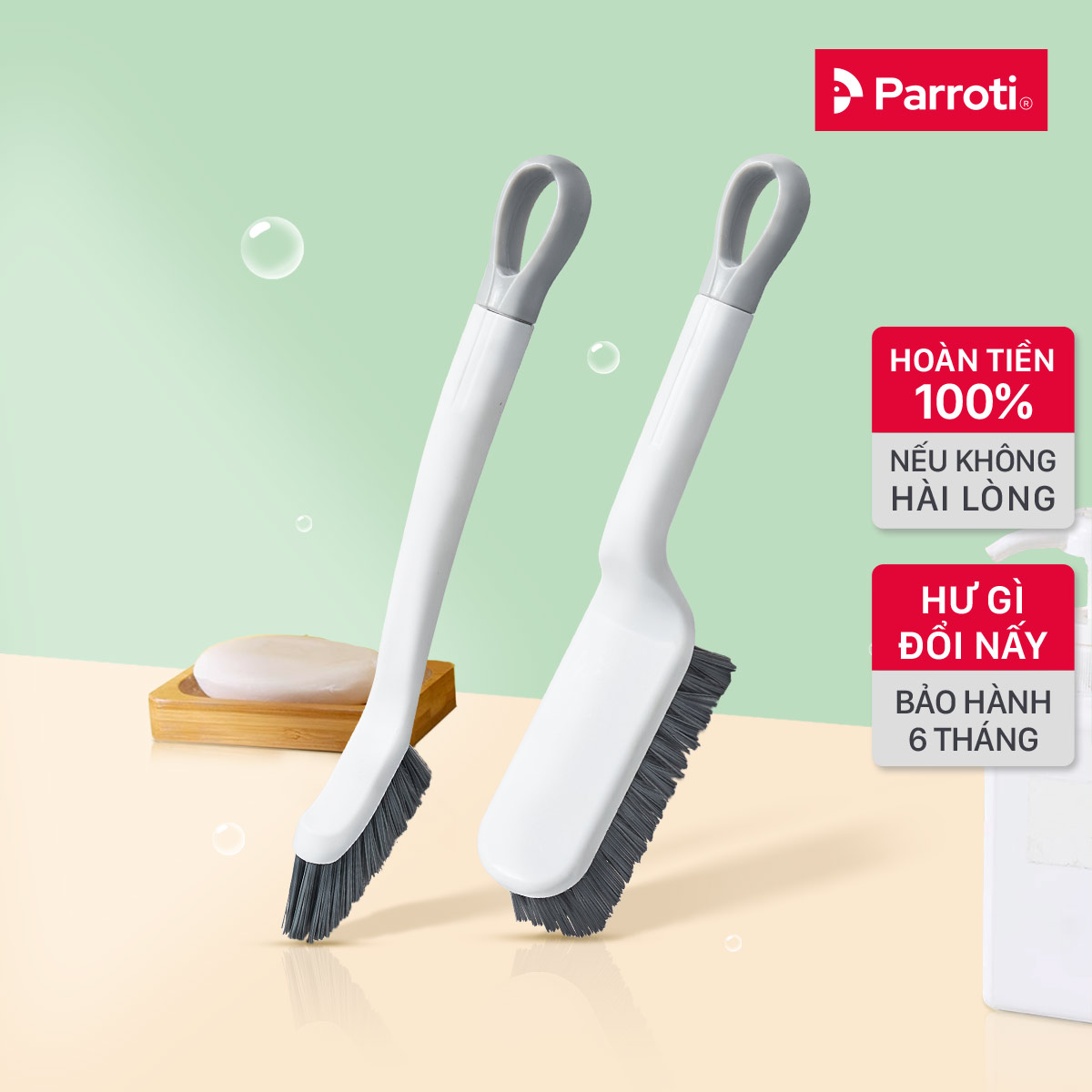 Chổi cọ vệ sinh đa năng, bàn chải vệ sinh cao cấp - Parroti Brush BR01