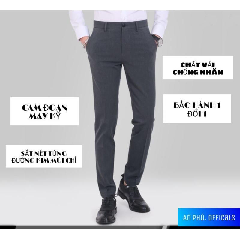 Quần Âu Quần Tây Nam An Phú cao cấp ống đứng chất vải mềm mịn dày dặn hàng xuất dư