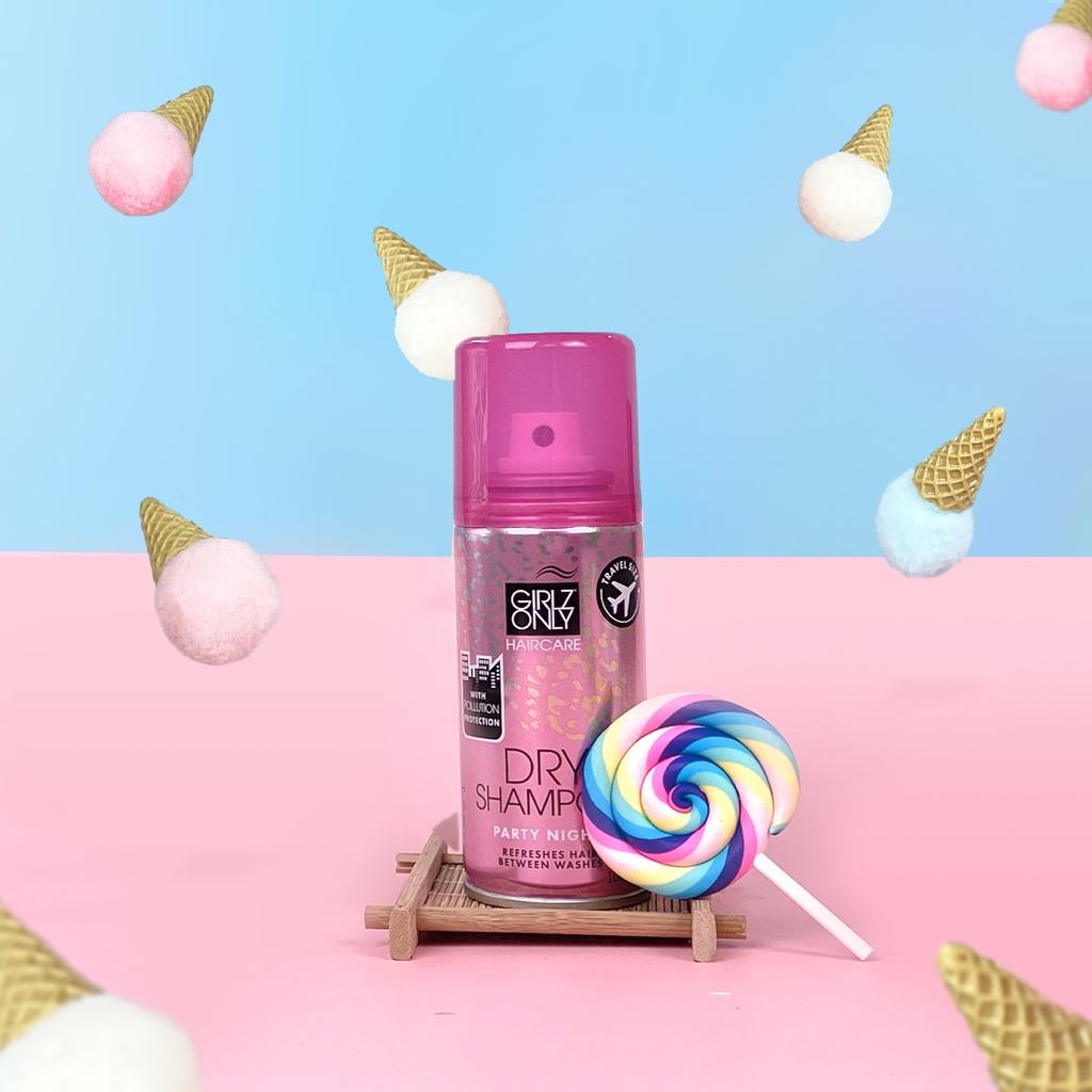 Dầu Gội Khô Girlz Only Party Nights (Hồng) travel size 100ml