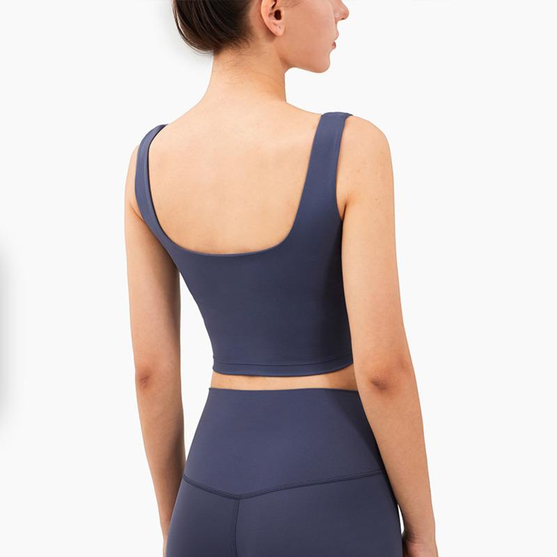 NCLAGEN Thể Thao Áo Vest Nữ Sâu Chữ U Lưng Push-Up Yoga Bra Tập Gym Tập Thể Gợi Cảm Chạy Crop Top Xe Tăng dây Đồng Màu Tập Thể Dục Hàng Đầu