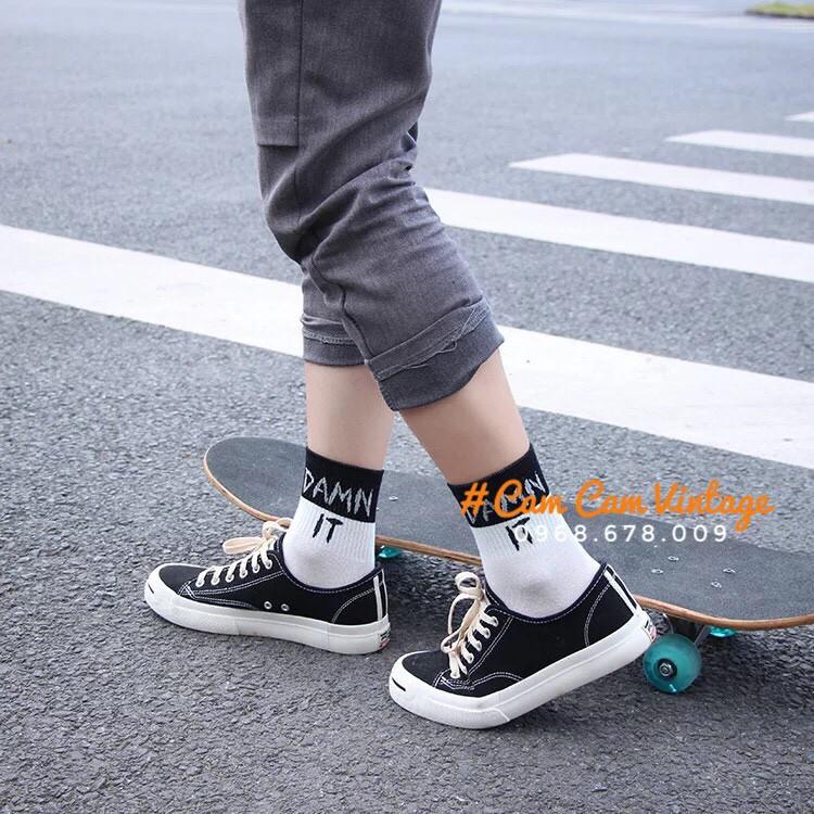 TẤT CAO CỔ NỮ VỚ CAO CỔ NAM TẤT NAM ULZZANG TẤT UNISEX TRĂNG CỔ CAO