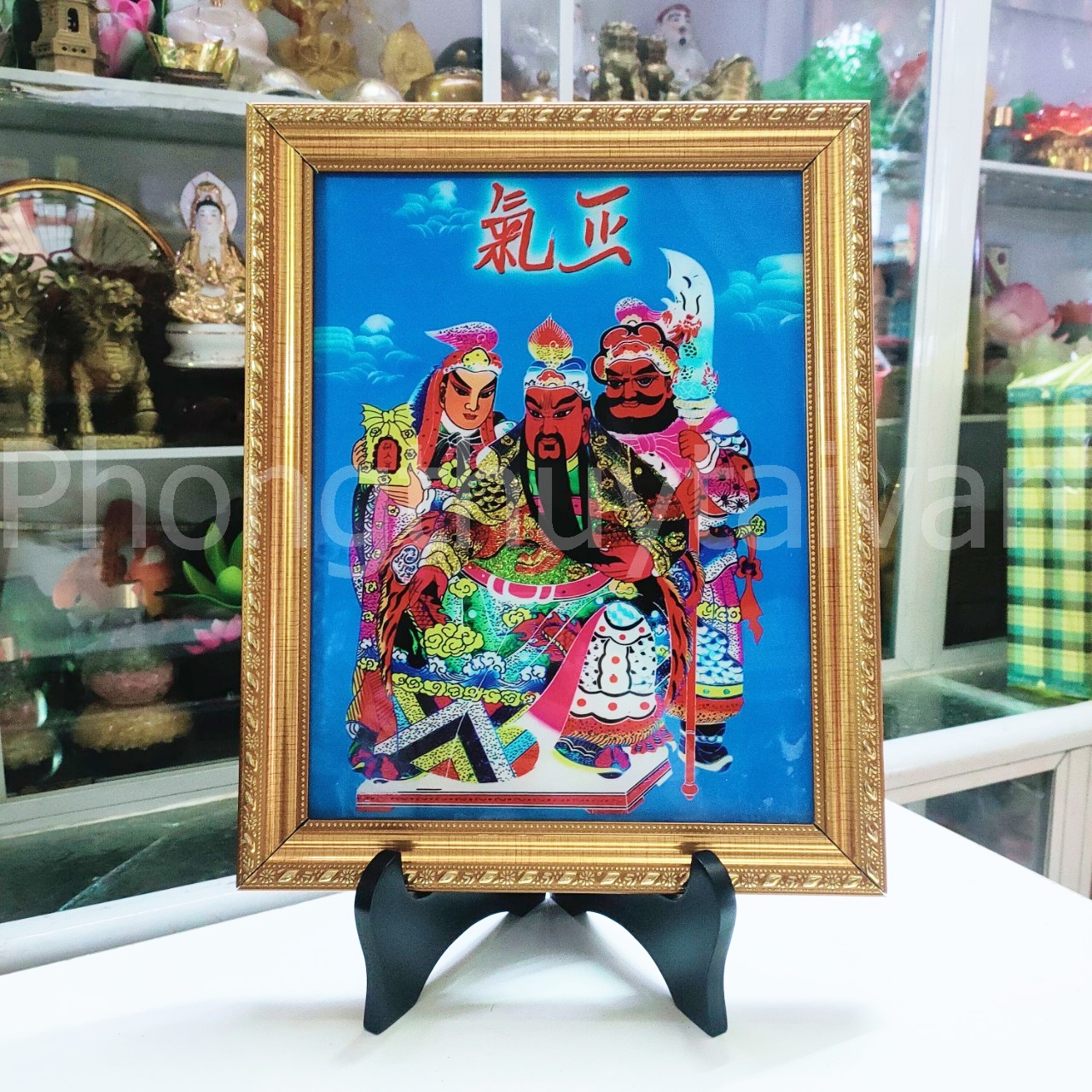 Bài vị Tam Thánh ĐẾ QUÂN  27*35cm - tặng kèm bột ngũ vị bao sái sản phẩm.