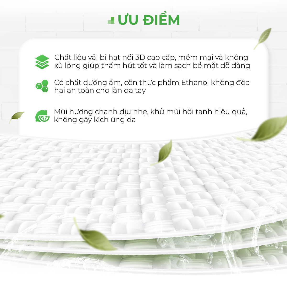 Khăn giấy ướt lau bếp Ecowipes khổ lớn 30x20 cm Kitchen Wipes gói 42 tờ loại bỏ dầu mỡ và vết bẩn nhanh chóng