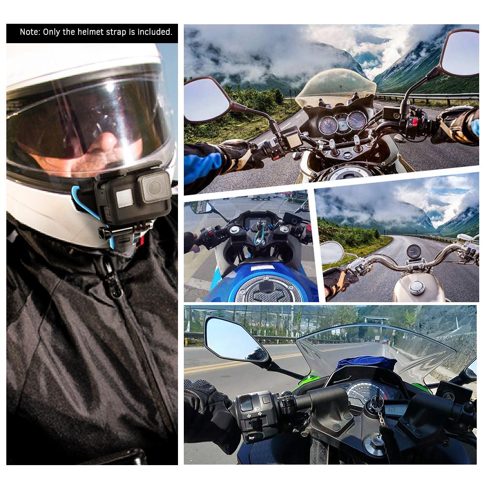 Full Face Helmet Chin Mount Jaw Holder Motorcycle Helmet Strap for GoPro Hero 7/6/5/4/3 SJCAM sj5000/6000/7000 DJI Osmo