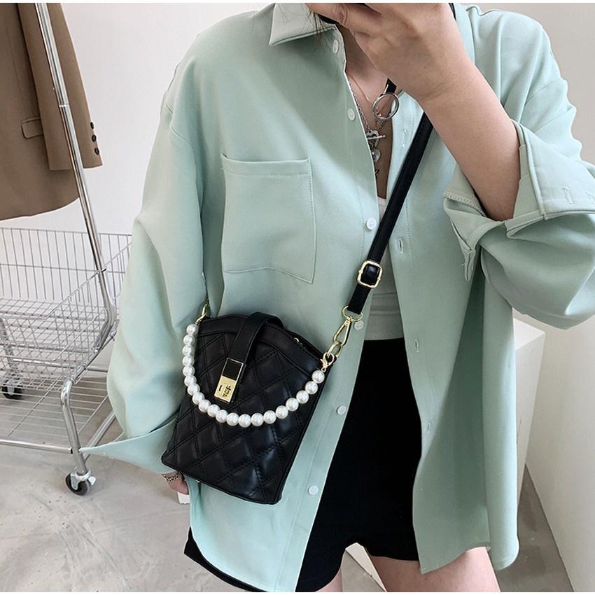 Túi xách nữ, đeo chéo nữ ZuCi A36 trụ dây ngọc khoá xoay siêu xinh, thời trang công sở, dạo phố phong cách Hàn Quốc cho nữ