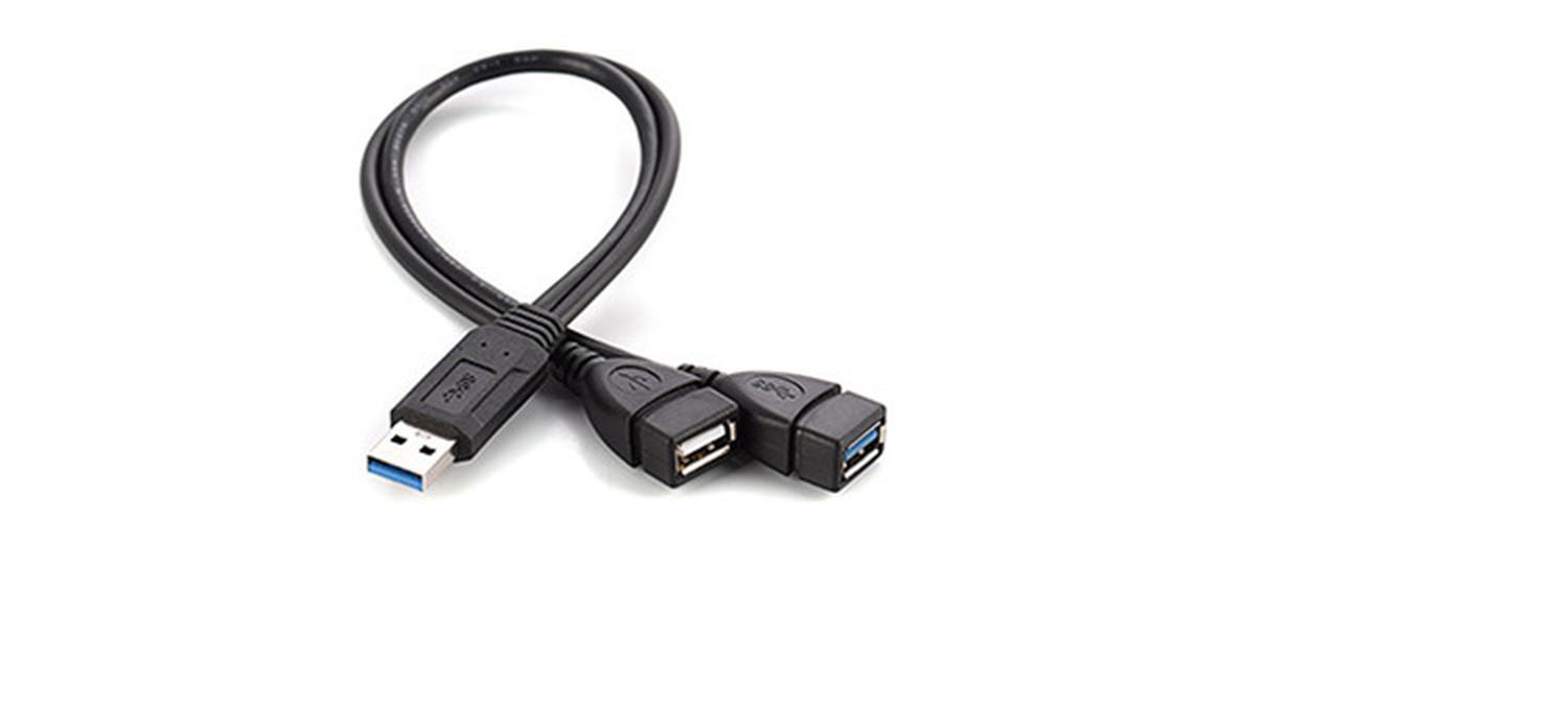 Ưu đãi nhất cáp nối dài usb3.0 dữ liệu đầu đực sang đầu cái + kết nối sạc Ổ đĩa U card mạng ổ cứng USB Revolution 2 đầu cái dòng hai trong một