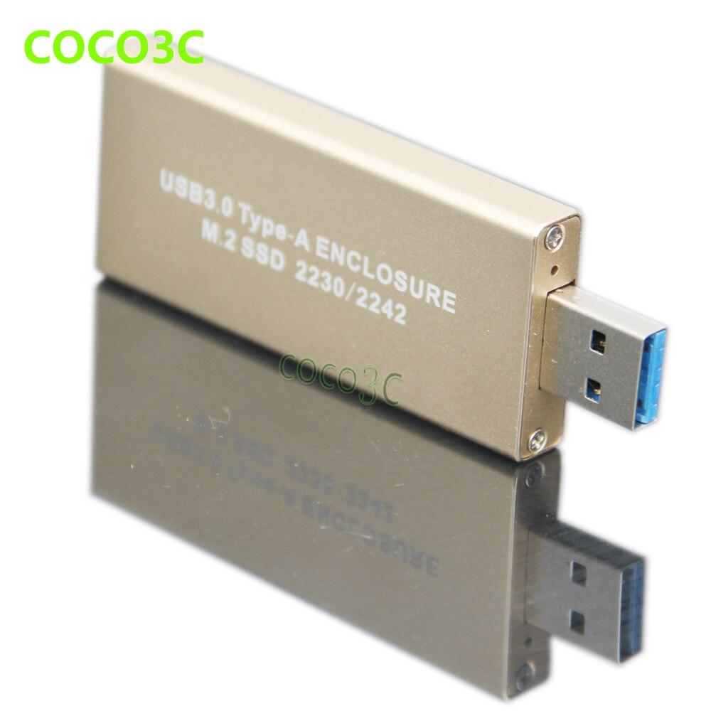 Hộp Chuyển Đổi Usb 3.0 Sang M.2 SATA SSD USB3.0 Sang NGFF B Key B + M Key adapter M2 Cho Transcend MTS400 PLEXTOR PX-128M6G-2242