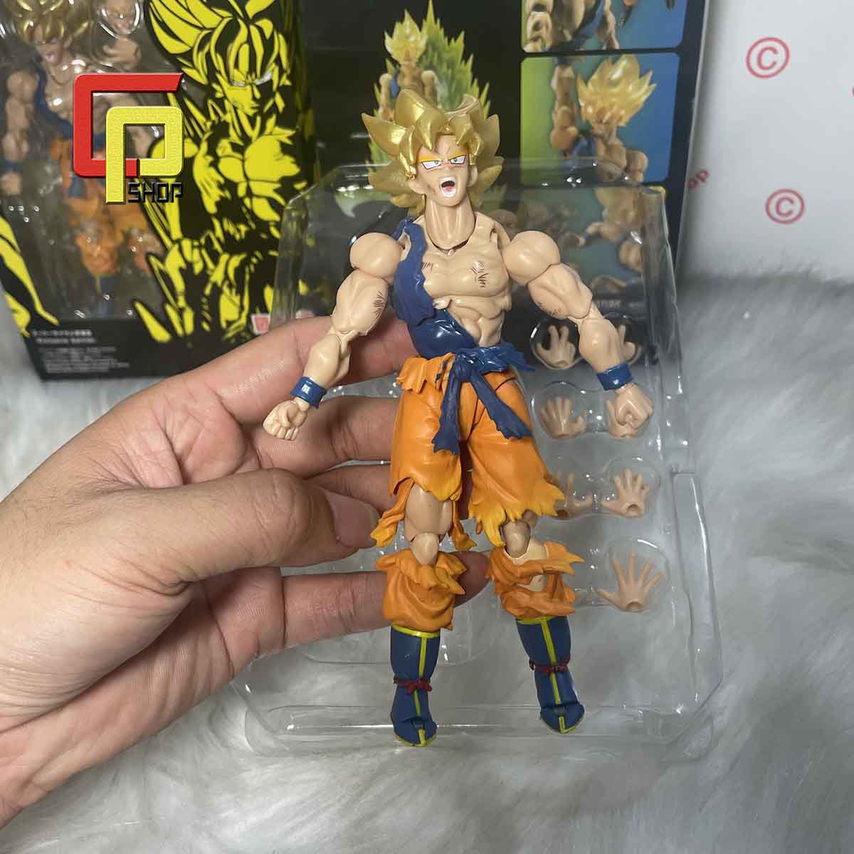 Mô hình Son goku Super Saiyan khớp - Mô hình Dragon Ball - Figure Son Goku SHF