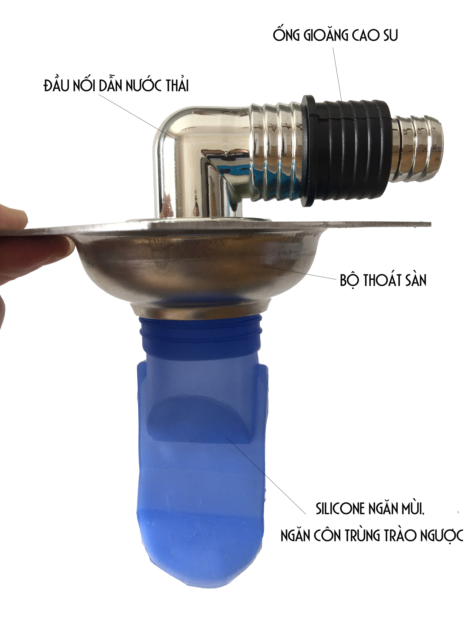 Bộ thoát nước máy giặt, thoát nước thải kiêm chống mùi hôi, ngăn côn trùng trào ngược – Model 211 nâng cấp