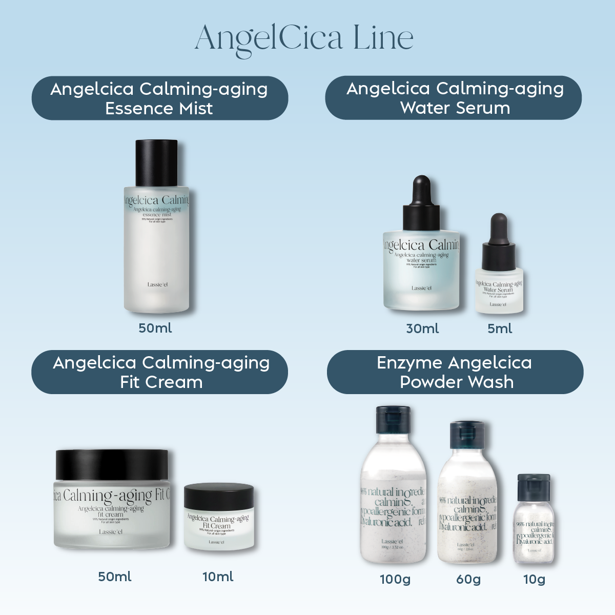 Tinh chất dạng xịt essence Lassie'el chiết xuất từ thiên nhiên ngăn ngừa lão hóa cấp ẩm căng bóng da 50ml Hàn Quốc