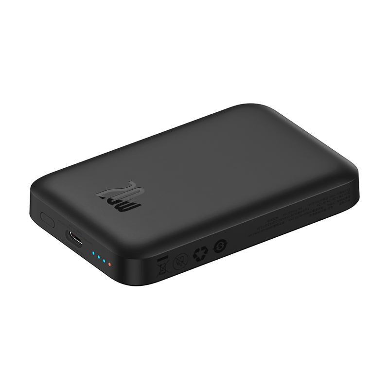 Pin Sạc Dự Phòng Không Dây OS-Baseus Magnetic Mini Wireless Fast Charge Power Bank 2022 (20W, Kèm dây C to C 30cm) (Hàng chính hãng)