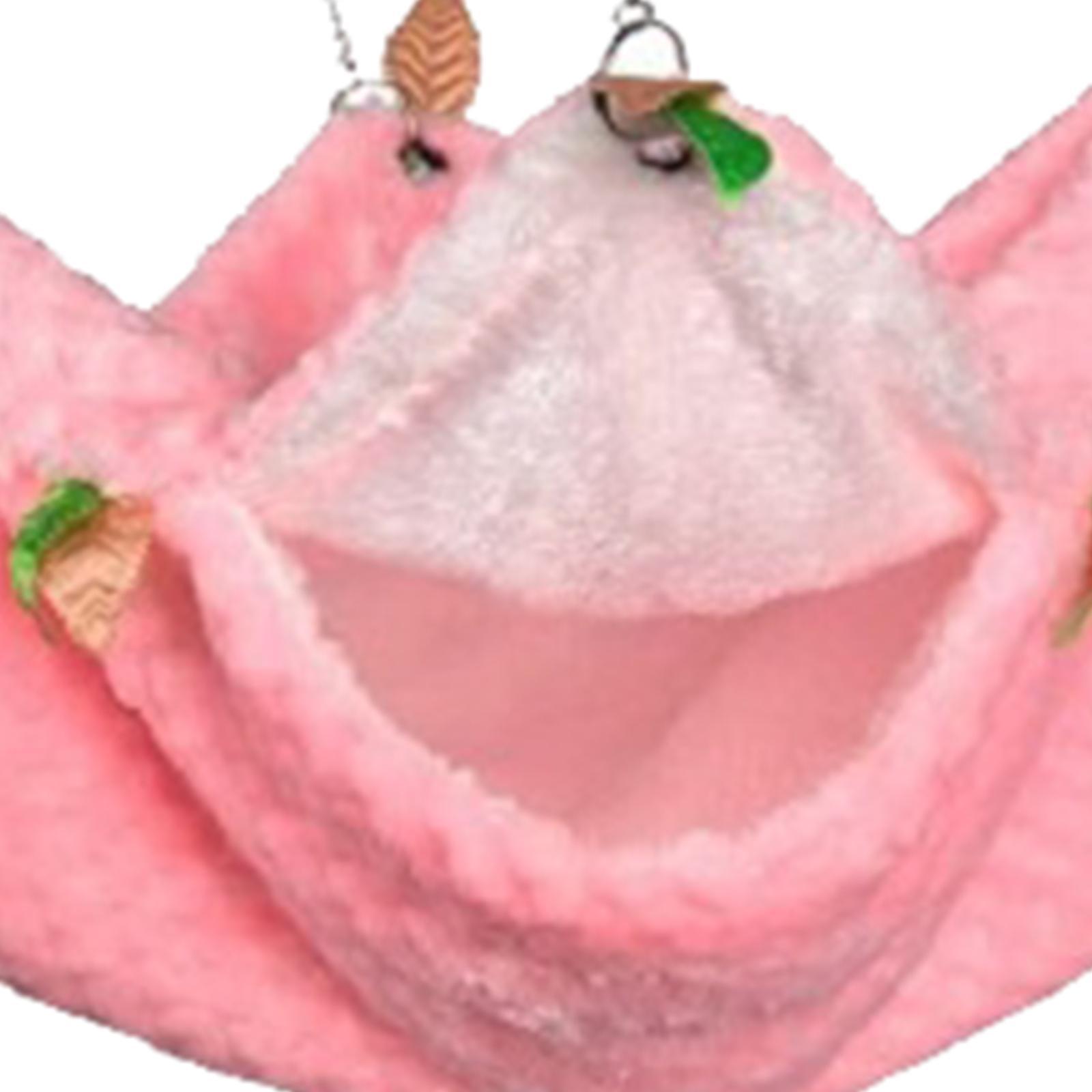 Winter Warm Hamster Bed, Hanging Hammock House Cave Nest Mats, Hideout Supplies for Hedgehog Bird Small Animal Bed
