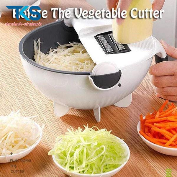 Bộ dụng cụ thông minh nạo rau - củ - quả kèm rổ 9 trong 1 đa năng
