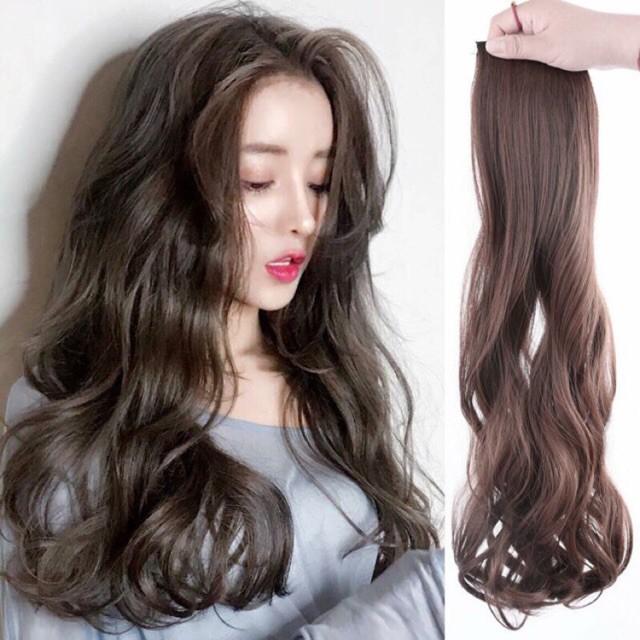 Tóc giả phím phồng 2 bên xoăn đuôi Tóc giả nữ xoăn đuôi lọn to