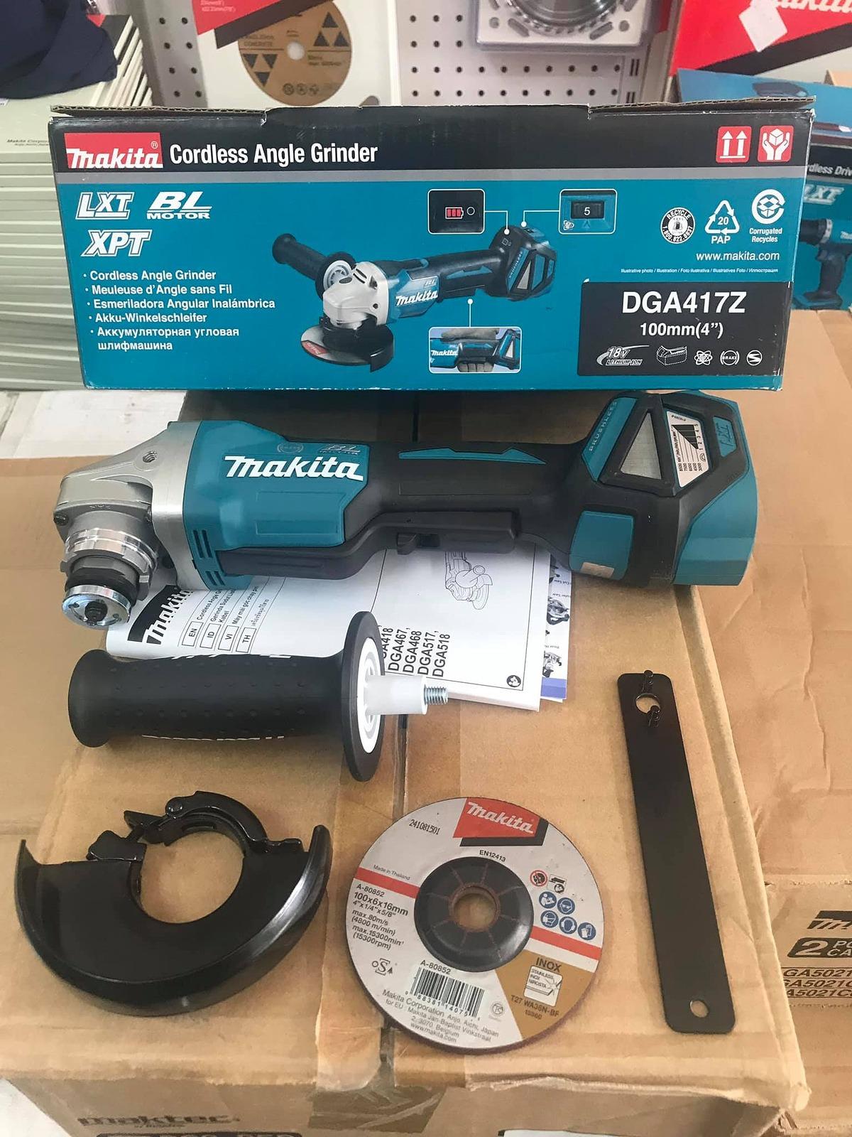 MÁY MÀI GÓC 100MM DÙNG PIN 18V MAKITA DGA417Z- HÀNG CHÍNH HÃNG
