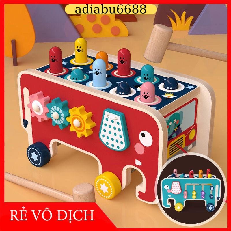 Bộ đồ chơi đập chuột xe bus mẫu mới 2021