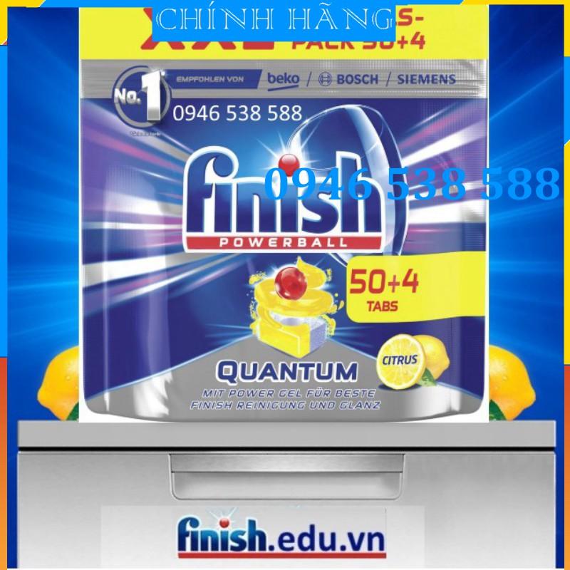 Viên rửa bát Finish Quantum 54 viên hương chanh