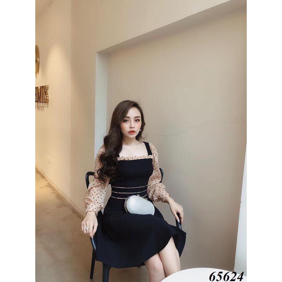 Đầm xòe tiểu phối voan bi siêu sang chảnh / CÓ SIZE XXL