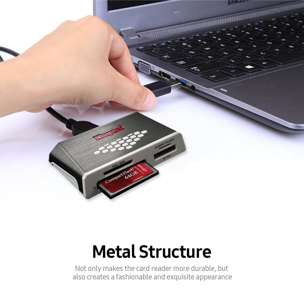 Đầu đọc thẻ tốc độ cao Kingston FCR-HS4 USB3.0 Đa chức năng USB3.0 tương thích với nhiều bộ nhớ
