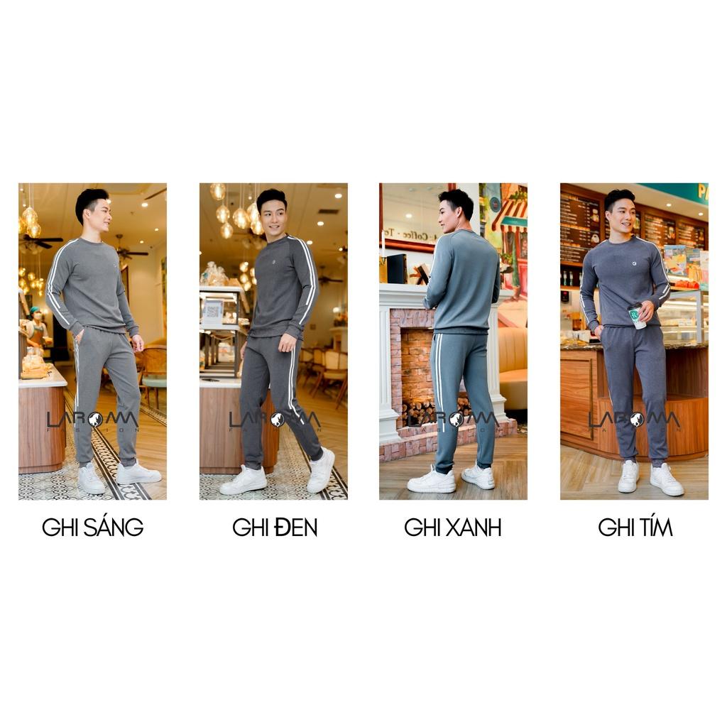 Bộ Quần Áo Nỉ Thu Đông Cổ Chui Laroma Cho Nam | Basic - Giữ Ấm - Vải Thơm - Kháng Khuẩn