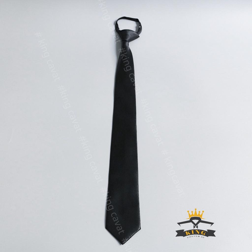 Cà vạt học sinh nam nữ KING đồng phục chụp kỷ yếu màu đen thắt sẳn công sở style hàn quốc giá rẻ C03