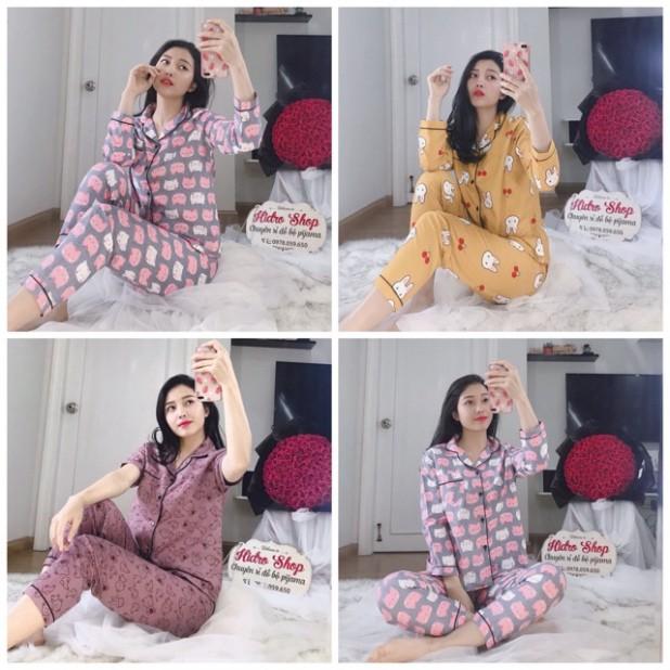 Bộ ngủ pijama tay dài quần dài