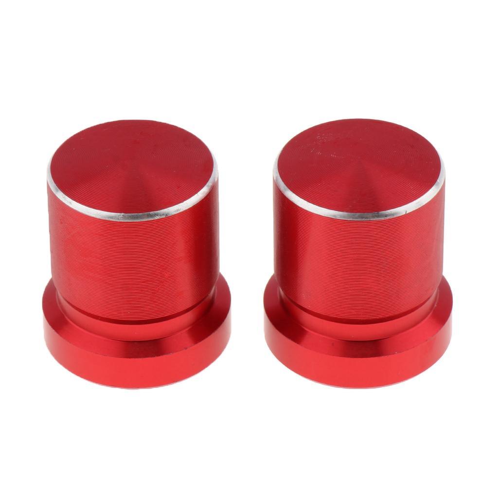 2x 2x Aluminum Alloy Dustproof Metal Shock Absorber Screw Cover for 08-15