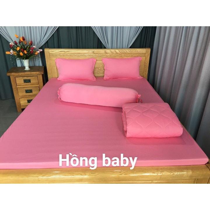 Ga - Drap Giường Lẻ Thun Mát Lạnh - Hồng Baby