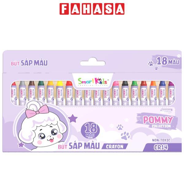 Hộp 18 Bút Màu Sáp Pommy Collection - Smartkids CR14