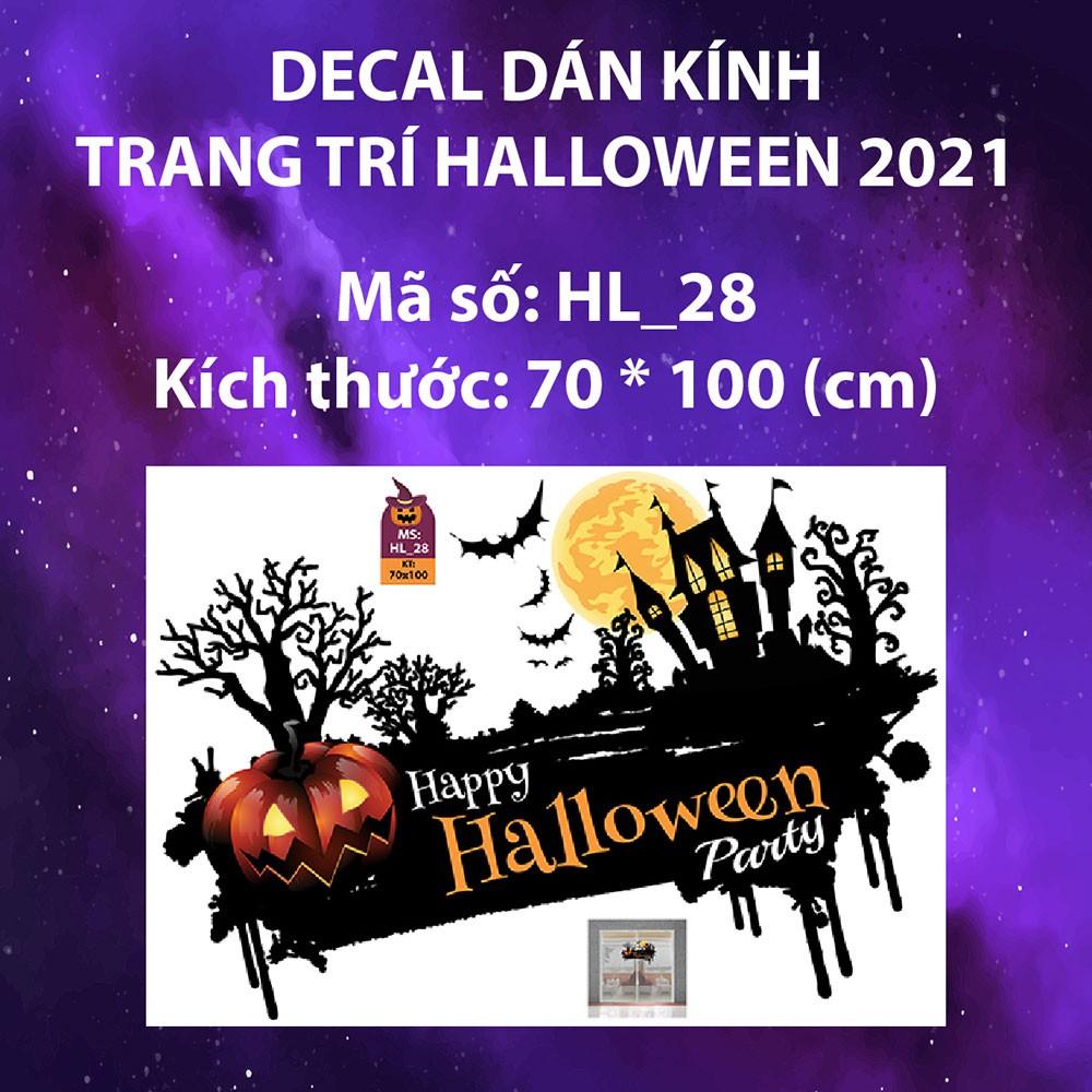 DECAL TRANG TRÍ HALLOWEEN 2021 COMBO MÀN ĐÊM MA QUÁI