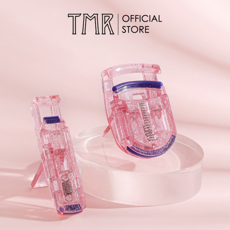 TMR - Kẹp uốn mi bấm lông mi 2 size bảng rộng và hẹp, màu hồng xinh xắn (Glitter Pink)