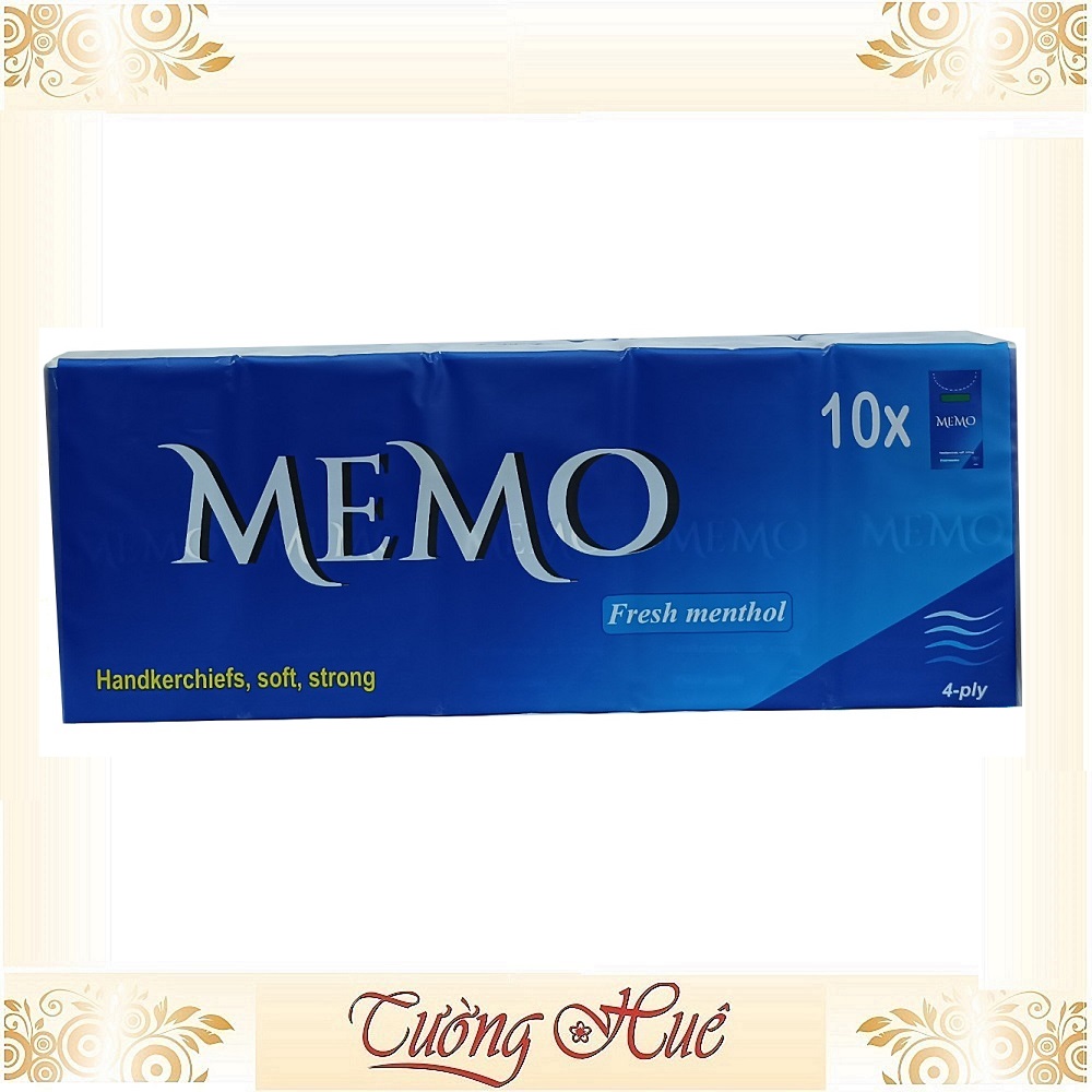 Khăn Giấy Bỏ Túi Memo 4 Lớp - Lốc/10 Gói ( Hương Ngẫu Nhiên )