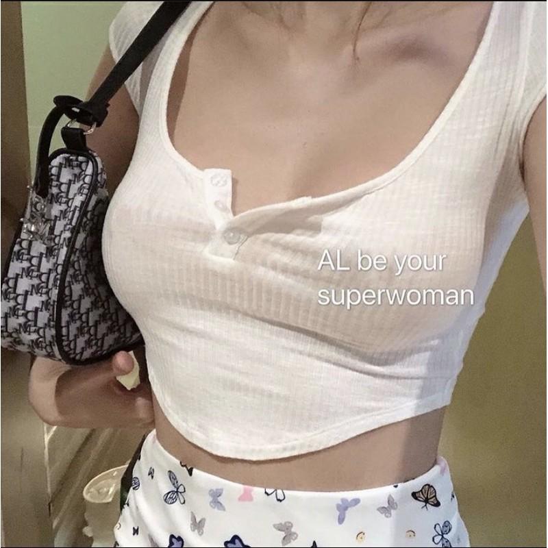 ÁO TOP THUN CO GIÃN TRẮNG