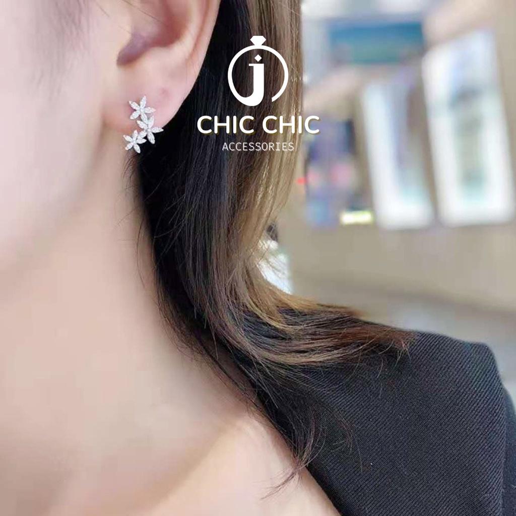 Bông tai Bạc Hình Hoa Lãng Mạng Chất Lượng Thời Trang Nữ | Bông tai CHIC CHIC A99