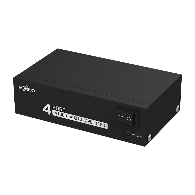 SOAIY Bộ chia tín hiệu AV (Video &amp; Audio) 1 ra 4 - AV Splitter 1 in 4 out MT-Viki - Hàng Nhập Khẩu