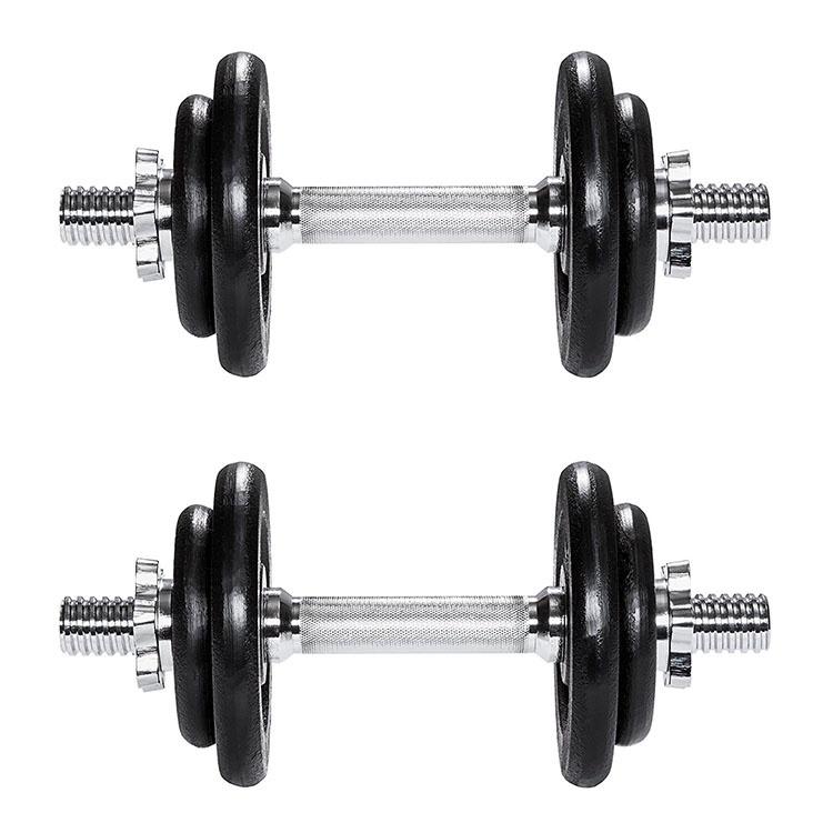 Bộ tạ tay tháo lắp miếng gang tạ bánh gang 3 lỗ 27.5kg