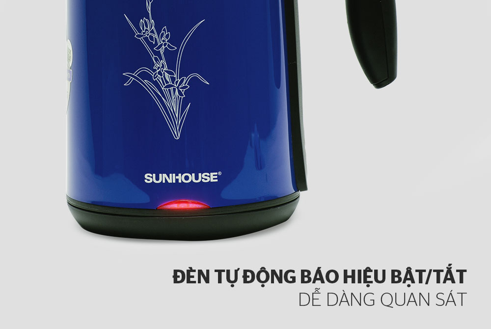 Bình Đun Siêu Tốc Inox 2 Lớp Sunhouse SHD1382 (1.7L) - Xanh- Hàng chính hãng