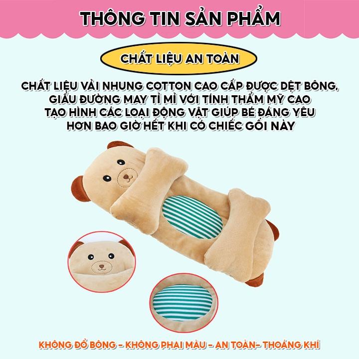 Gối Lõm Kê Đầu Bé Nhỏ Sơ Sinh Gối Tấn Hai Bên Chống Bẹt Đầu Trẻ Nhỏ Chất Liệu Bọc Gối Vải Nhun Cotton Cao Cấp YE-065